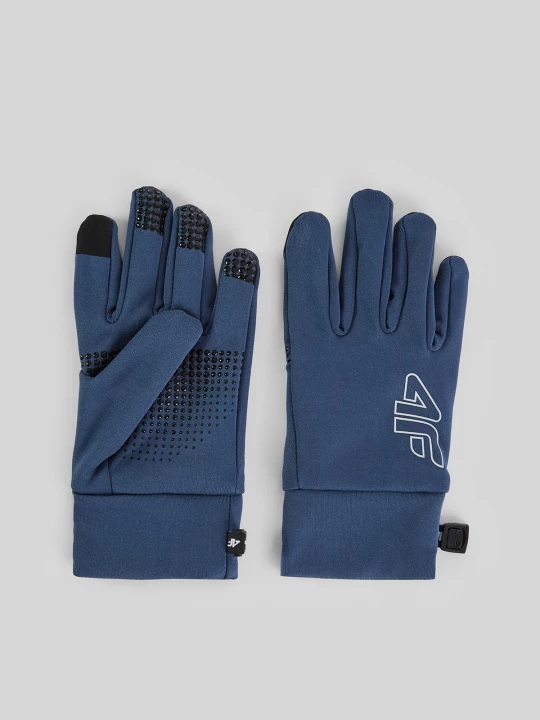 Obrázek produktu 4F Dětské pletené rukavice Touch Screen - denim Džínová