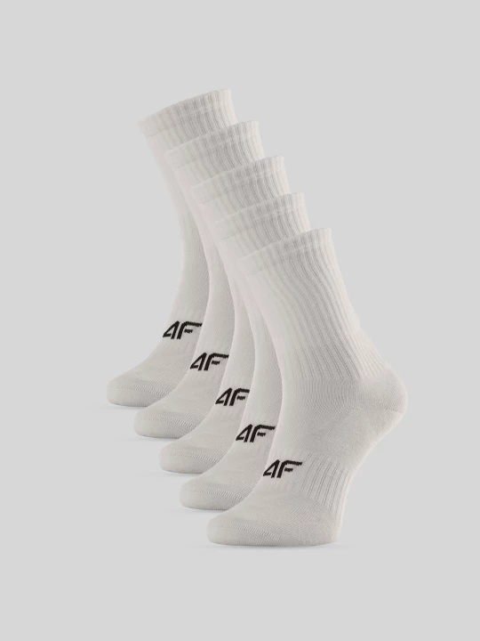 Obrázek produktu 4F Dívčí dlouhé ponožky (5-pack) - bílé