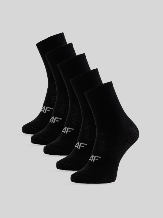 Obrázek produktu 4F Dívčí dlouhé ponožky (5-pack) - černé