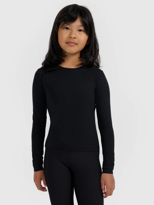 Obrázek produktu 4F Longsleeve slim hladký dívčí - černý