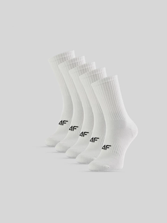 Obrázek produktu 4F Pánské dlouhé ponožky (5-pack) - bílé