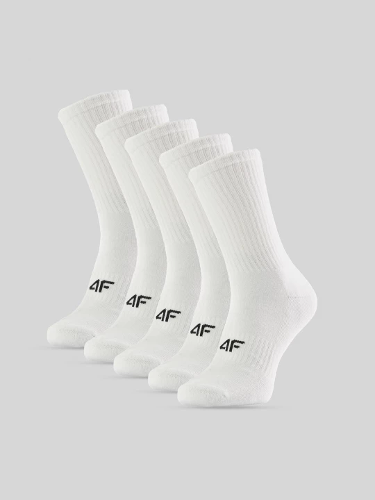 Obrázek produktu 4F Dlouhé ponožky (5-pack) pánské - bílé