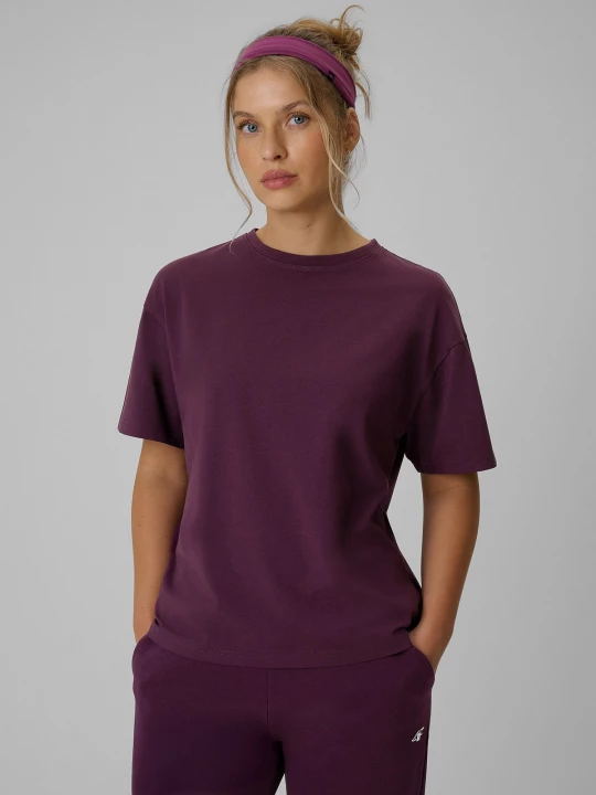 Obrázek produktu 4F T-shirt loose hladký dámský - fialový