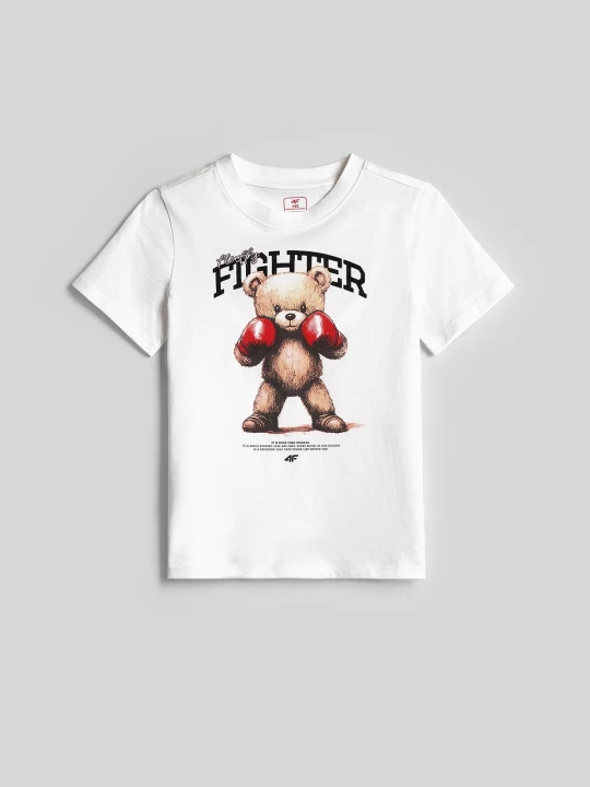Obrázek produktu 4F T-shirt regular s potiskem dívčí - bílý