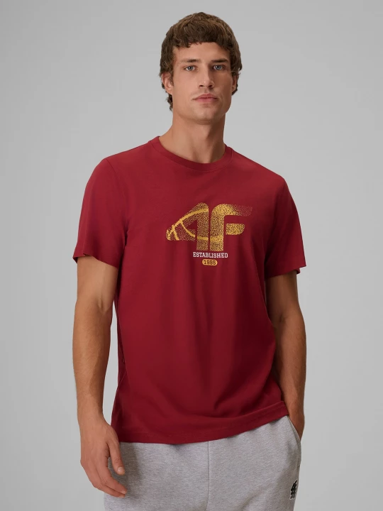 Obrázek produktu 4F T-shirt regular s potiskem pánský - červený