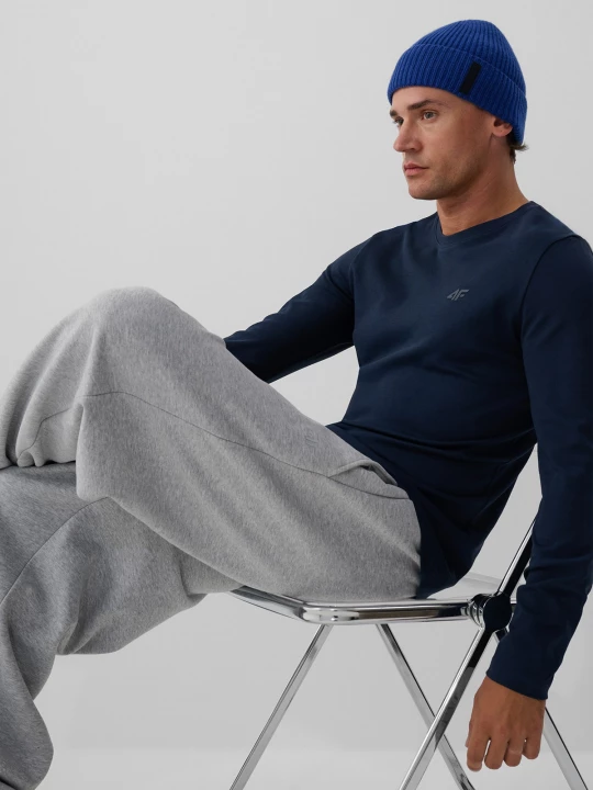 Obrázek produktu 4F Longsleeve slim hladký pánský - tmavě modrý