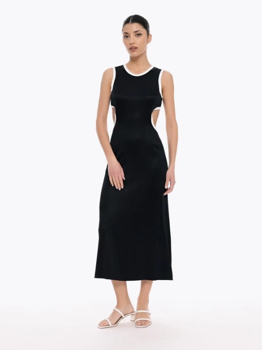 Obrázek produktu 4TAILORS Šaty 'Echo' černá / bílá