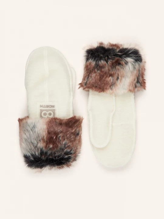 Obrázek produktu 66°North Multifunkční Sportovní Rukavice Kaldi Arctic Mittens S Umělou Kožešinou krémová / hnědá