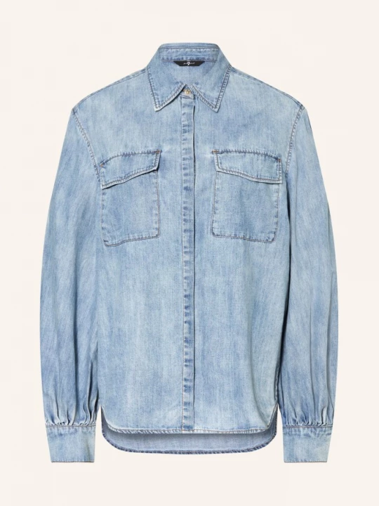 Obrázek produktu 7 For All Mankind Džínová Blůza Chambray tmavě modrá