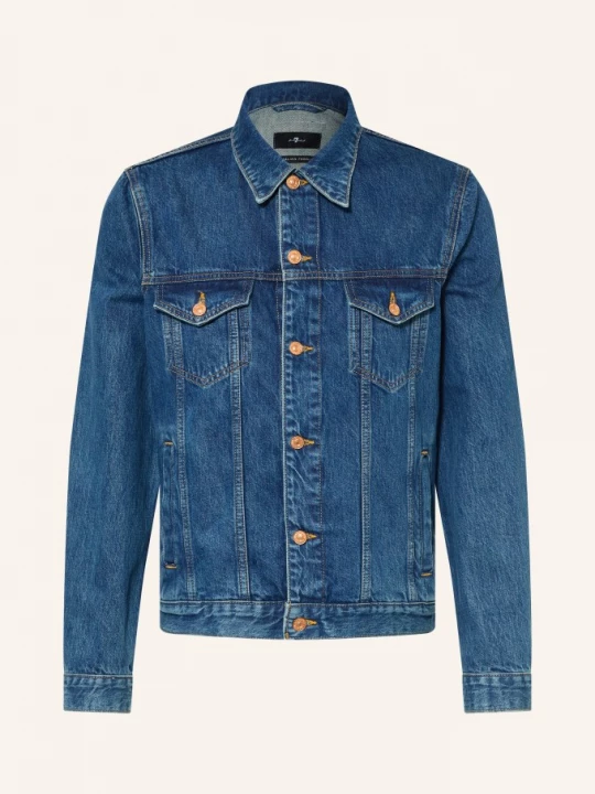 Obrázek produktu 7 For All Mankind Džínová Bunda Perfect Jacket 3lo mid blue