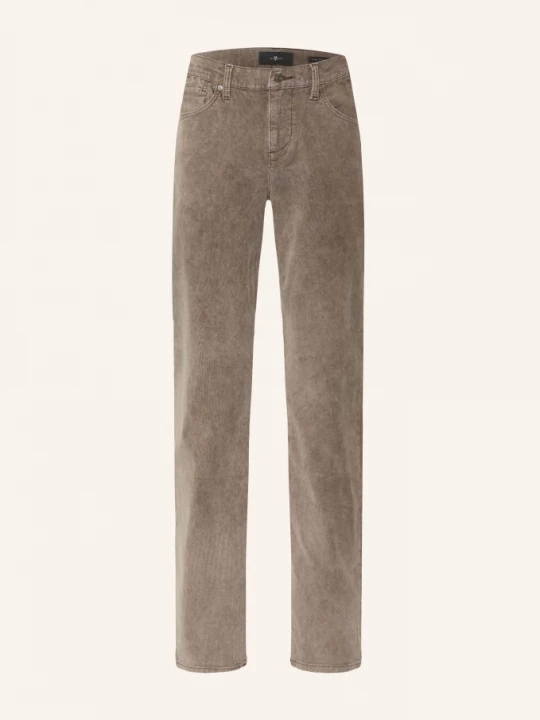 Obrázek produktu 7 For All Mankind Kordové Kalhoty The Straight Straight Fit černošedá
