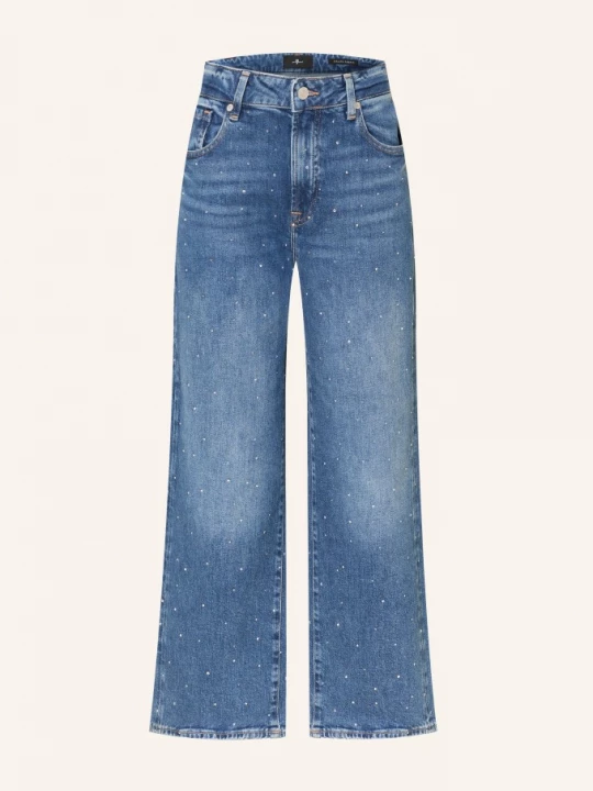 Obrázek produktu 7 For All Mankind Rovné Džíny Stovepipe S Ozdobnými Kamínky 3nk blue shine