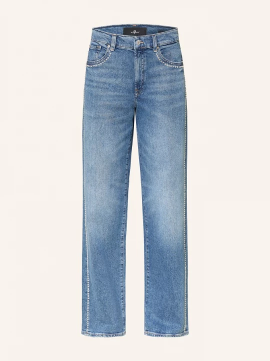 Obrázek produktu 7 For All Mankind Rovné Džíny Stovepipe S Ozdobnými Kamínky 3s9 avenue