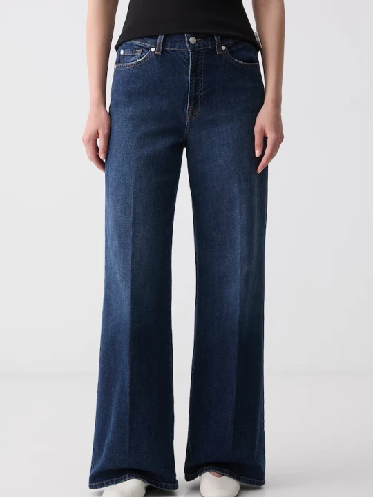 Obrázek produktu 7 FOR ALL MANKIND wide leg džíny dámské námořnická modř