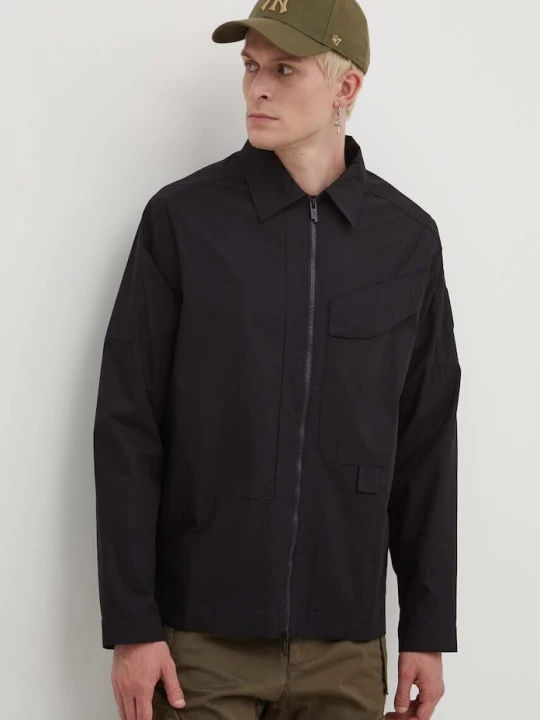 Obrázek produktu A-COLD-WALL* Bavlněná bunda A-COLD-WALL* Zip Overshirt černá