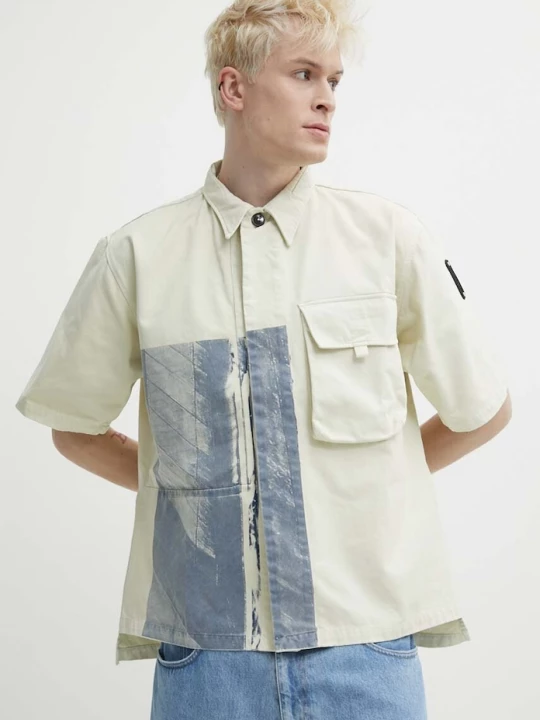 Obrázek produktu A-COLD-WALL* Bavlněná košile A-COLD-WALL* Strand Overshirt béžová