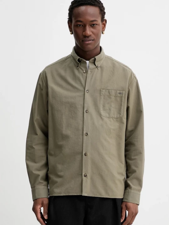 Obrázek produktu A.P.C. Bavlněná košile A.P.C. Chemise Mateo Logo zelená