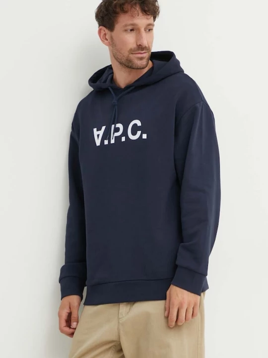 Obrázek produktu A.P.C. Bavlněná mikina A.P.C. námořnická modř