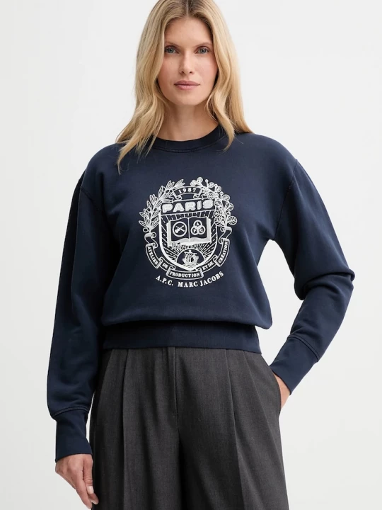 Obrázek produktu A.P.C. Bavlněná mikina x MARC JACOBS námořnická modř
