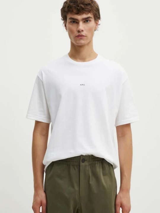 Obrázek produktu A.P.C. Bavlněné tričko A.P.C. t-shirt boxy micro logo GOTS