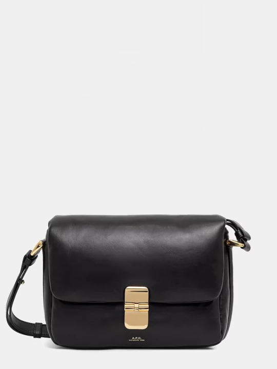 Obrázek produktu A.P.C. crossbody kabelka dámská kožená sac grace soft černá
