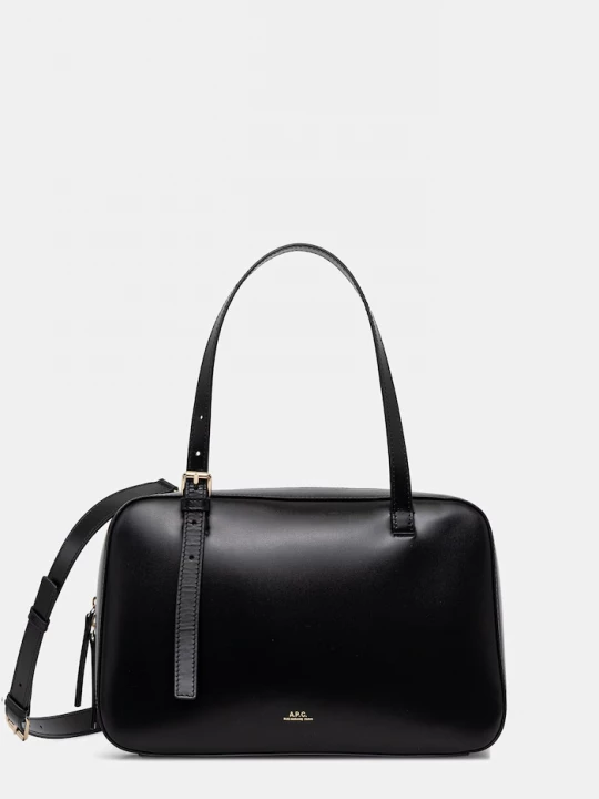 Obrázek produktu A.P.C. crossbody kabelka dámská kožená SAC VIRGINIE BOX černá