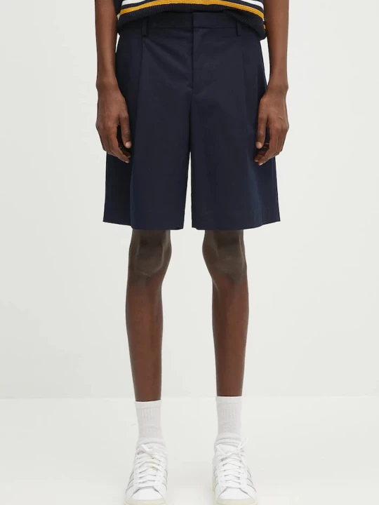 Obrázek produktu A.P.C. elegantní šortky pánské bavlněné short crew námořnická modř