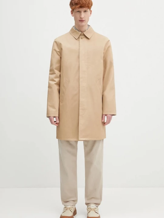 Obrázek produktu A.P.C. kabát pánský bavlněný Mac Ville béžová
