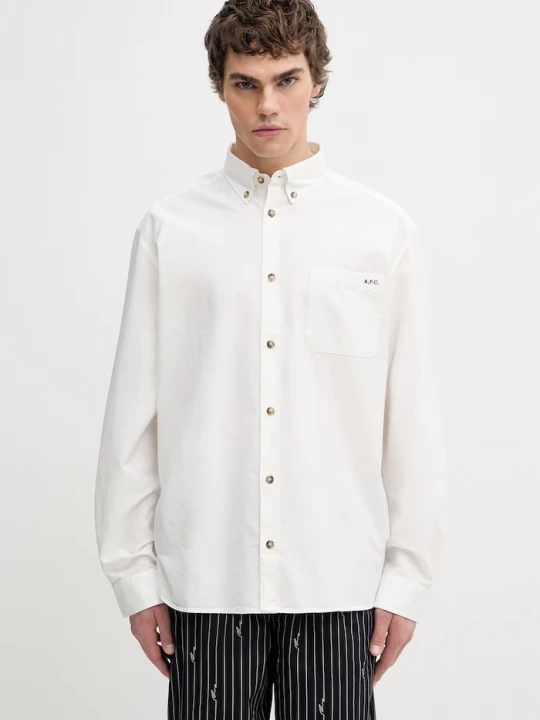 Obrázek produktu A.P.C. košile pánská bavlněná Mateo Logo