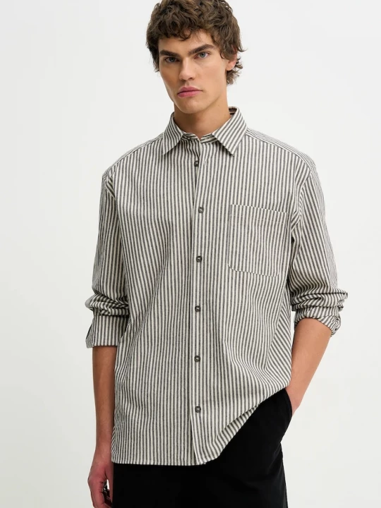 Obrázek produktu A.P.C. košile pánská bavlněná Surchemise Malo béžová
