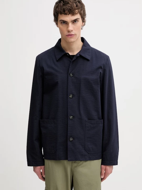 Obrázek produktu A.P.C. košile pánská bavlněná Veste Brest námořnická modř