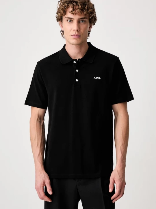 Obrázek produktu A.P.C. polo pánské bavlněné polo standard GOTS černá