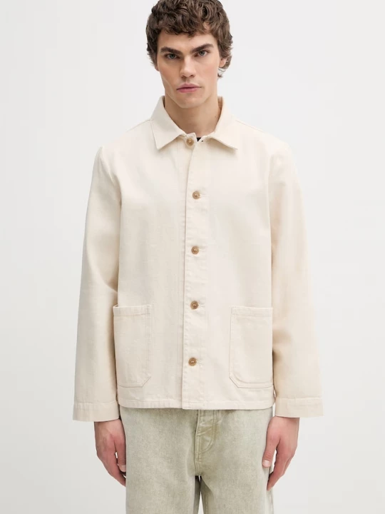 Obrázek produktu A.P.C. přechodová bunda pánská bavlněná Veste Kerlouan Brodee béžová