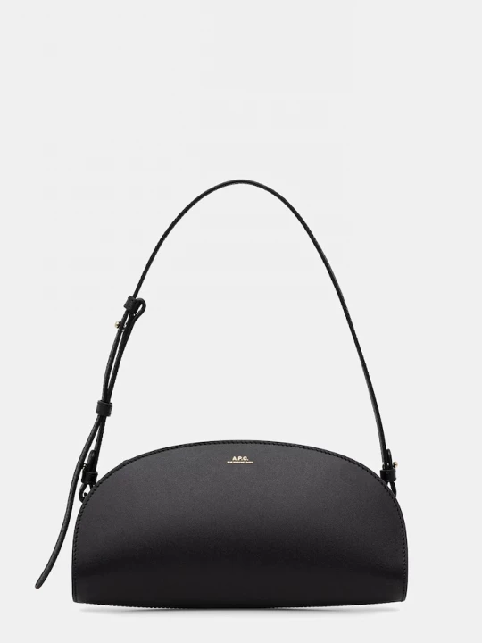 Obrázek produktu A.P.C. taška dámská kožená SAC DEMI.LUNE SHOULDER černá