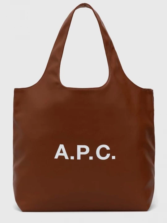 Obrázek produktu A.P.C. taška z imitace kůže tote ninon hnědá