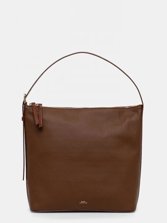 Obrázek produktu A.P.C. tote taška dámská kožená sac vera hnědá
