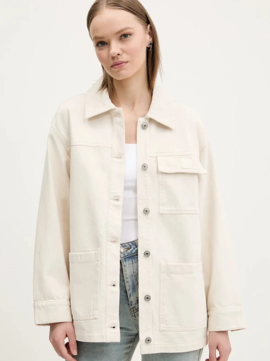 Obrázek produktu Abercrombie & Fitch Bavlněná bunda Abercrombie & Fitch béžová