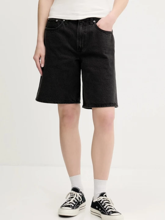 Obrázek produktu Abercrombie & Fitch Džínové šortky Abercrombie & Fitch černá