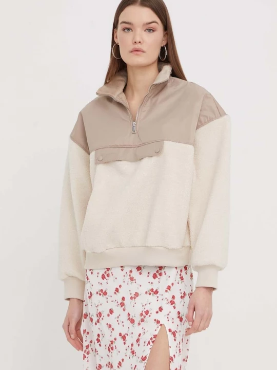 Obrázek produktu Abercrombie & Fitch Mikina Abercrombie & Fitch béžová