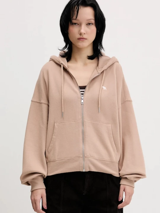 Obrázek produktu Abercrombie & Fitch Mikina Abercrombie & Fitch béžová