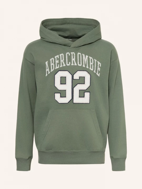 Obrázek produktu Abercrombie & Fitch Mikina S Kapucí zelená / bílá