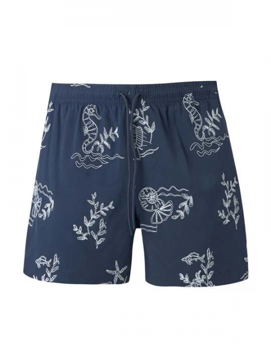 Obrázek produktu Abercrombie & Fitch Plavecké šortky marine modrá / bílá