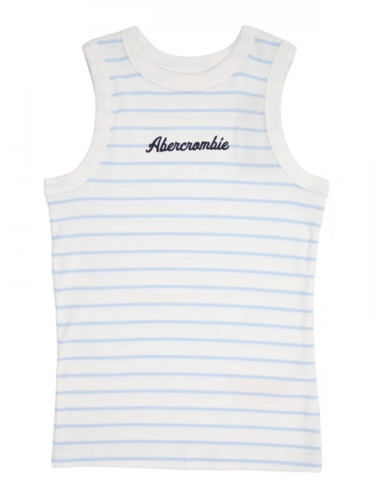 Obrázek produktu Abercrombie & Fitch Top 'ESSENTIAL' světlemodrá / bílá