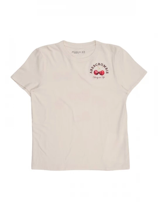 Obrázek produktu Abercrombie & Fitch Tričko 'CHERRY' kámen / světle zelená / jasně červená