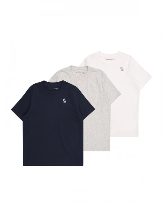 Obrázek produktu Abercrombie & Fitch Tričko námořnická modř / světle šedá / bílá