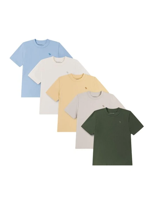 Obrázek produktu Abercrombie & Fitch Tričko světle béžová / světlemodrá / citronová / tmavě zelená / offwhite