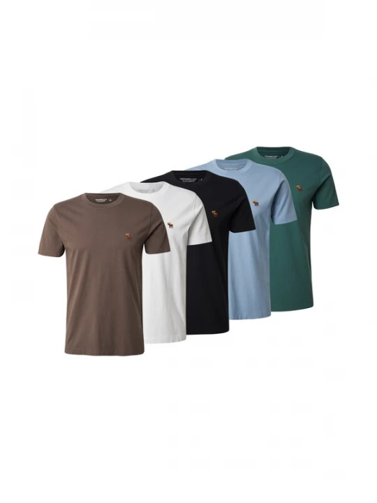 Obrázek produktu Abercrombie & Fitch Tričko světlemodrá / barvy bláta / černá / bílá
