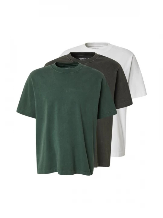 Obrázek produktu Abercrombie & Fitch Tričko tmavě hnědá / tmavě zelená / bílá