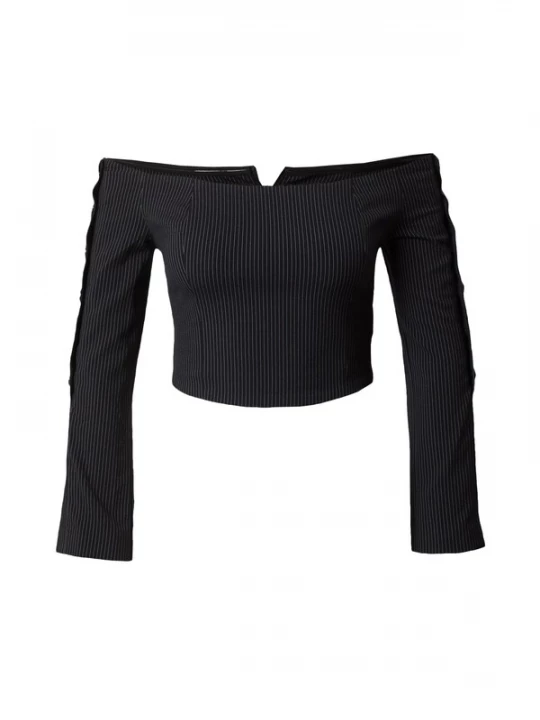 Obrázek produktu ABOUT YOU x Toni Garrn Top 'Camilla' šedá / černá
