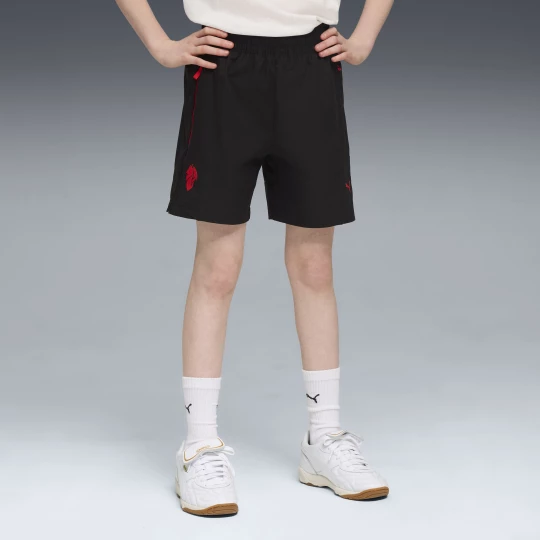 Obrázek produktu AC Milan PUMATECH Relaxed Woven Shorts Youth, Clothing, Black/Red